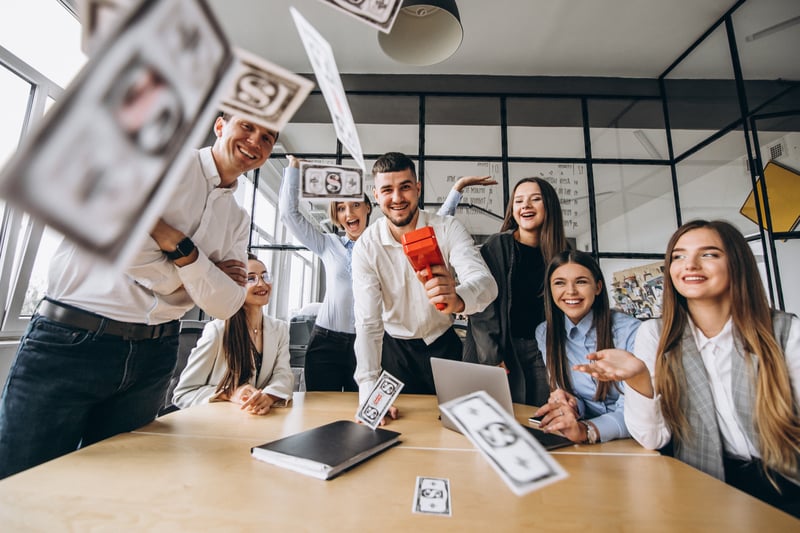 Equipo de ventas de alto desempeño exitoso